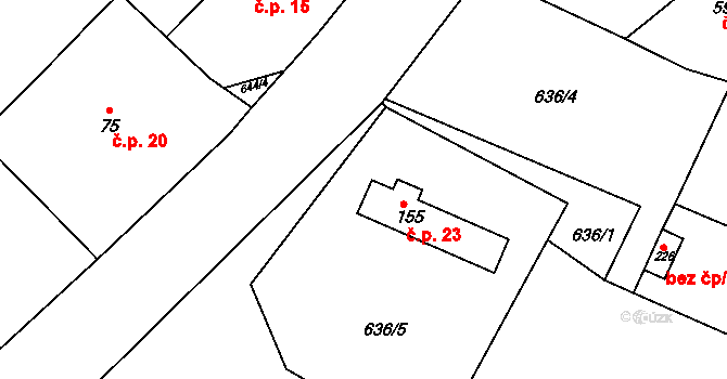 Pelechov 1, Lipoltice na parcele st. 636/5 v KÚ Lipoltice, Katastrální mapa