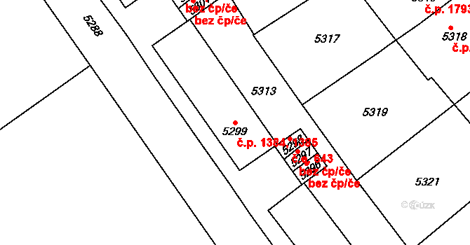 Kročehlavy 1384,1385, Kladno na parcele st. 5299 v KÚ Kročehlavy, Katastrální mapa