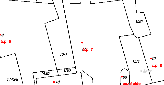Velký Rapotín 7, Tachov na parcele st. 11 v KÚ Velký Rapotín, Katastrální mapa