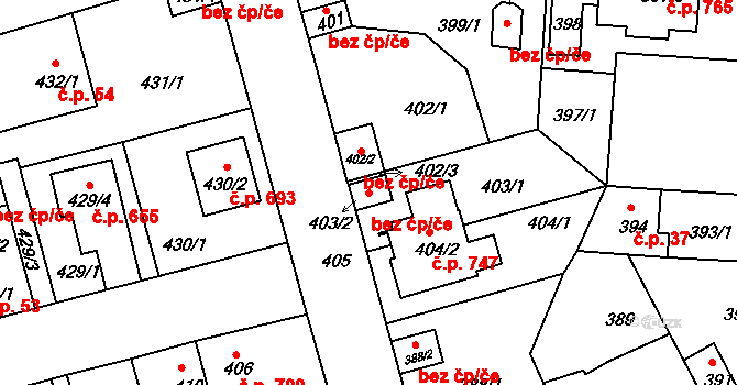 České Budějovice 41243242 na parcele st. 403/2 v KÚ České Budějovice 4, Katastrální mapa