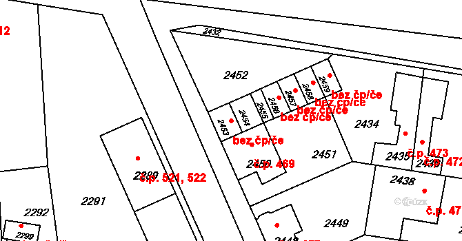 Mimoň 42163242 na parcele st. 2453 v KÚ Mimoň, Katastrální mapa