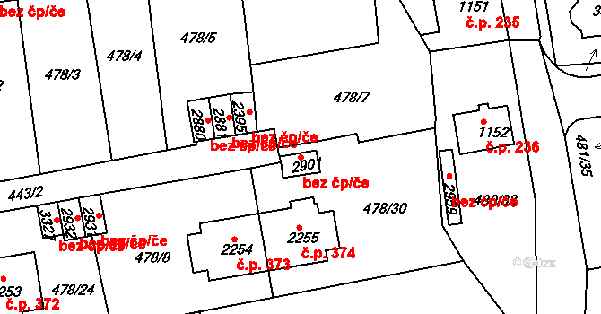 Český Krumlov 44200242 na parcele st. 2901 v KÚ Český Krumlov, Katastrální mapa