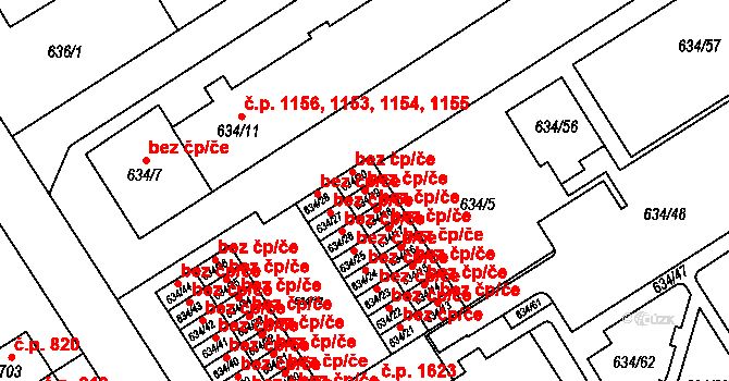 Rychnov nad Kněžnou 44269242 na parcele st. 634/19 v KÚ Rychnov nad Kněžnou, Katastrální mapa