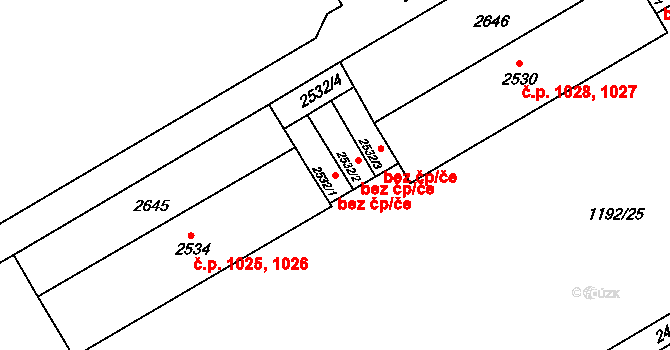 Beroun 50118242 na parcele st. 2532/1 v KÚ Beroun, Katastrální mapa