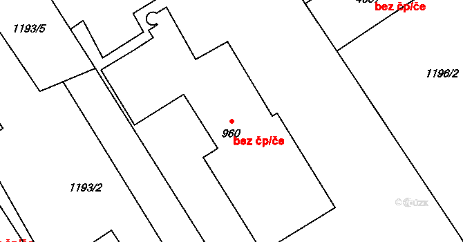 Beroun 50130242 na parcele st. 960 v KÚ Beroun, Katastrální mapa