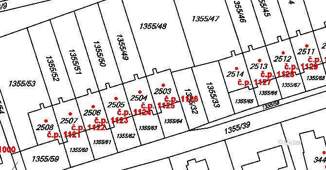 Vrchlabí 1126 na parcele st. 2503 v KÚ Vrchlabí, Katastrální mapa