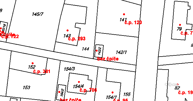 Karviná 38226243 na parcele st. 142/2 v KÚ Darkov, Katastrální mapa