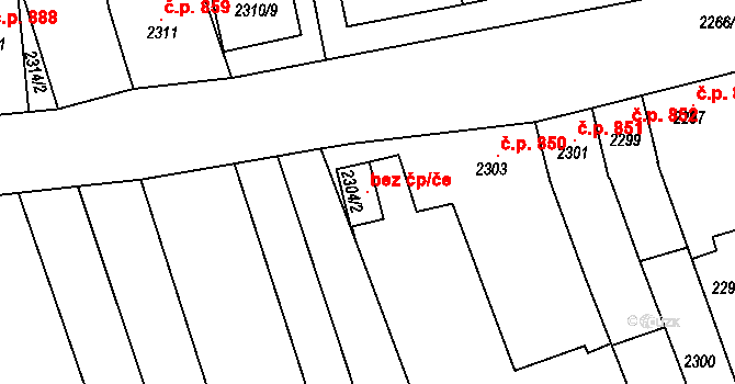 Rousínov 100725244 na parcele st. 2304/2 v KÚ Rousínov u Vyškova, Katastrální mapa