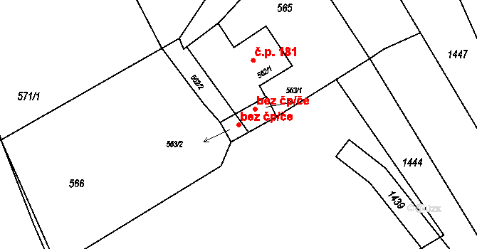 Vražné 41231244 na parcele st. 563/2 v KÚ Vražné u Oder, Katastrální mapa
