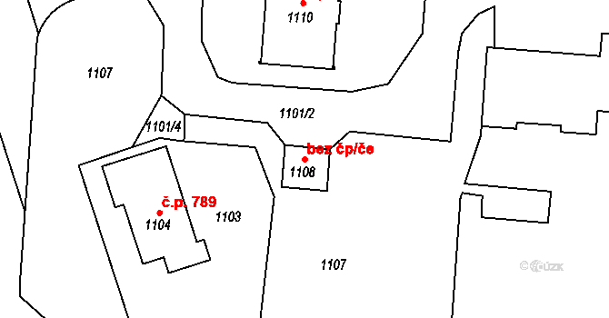 Ostrava 43951244 na parcele st. 1108 v KÚ Výškovice u Ostravy, Katastrální mapa