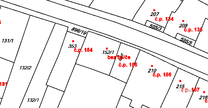 Hrotovice 44095244 na parcele st. 152/1 v KÚ Hrotovice, Katastrální mapa
