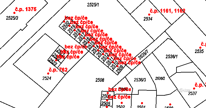 Ústí nad Labem 44761244 na parcele st. 2512 v KÚ Střekov, Katastrální mapa