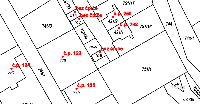 Liběchov 45368244 na parcele st. 518 v KÚ Liběchov, Katastrální mapa