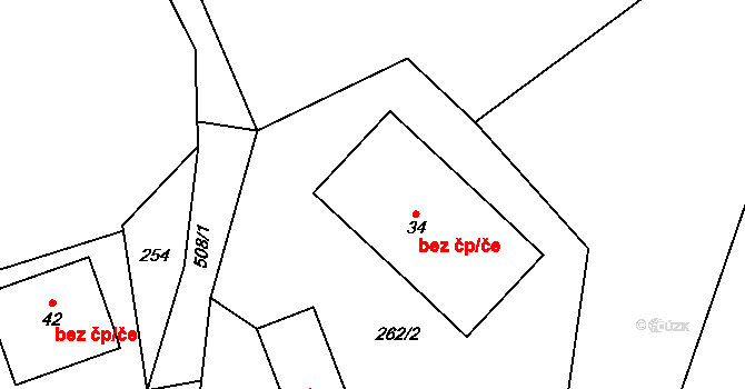 Petrovice 47903244 na parcele st. 34 v KÚ Žemličkova Lhota, Katastrální mapa