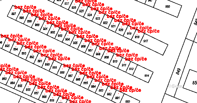 Horní Benešov 49494244 na parcele st. 908 v KÚ Horní Benešov, Katastrální mapa