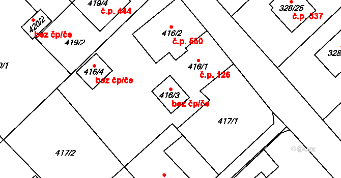 Krmelín 50158244 na parcele st. 416/3 v KÚ Krmelín, Katastrální mapa