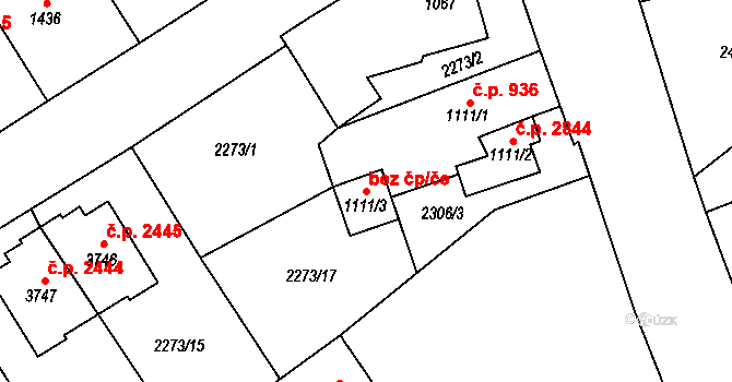 Dvůr Králové nad Labem 93182244 na parcele st. 1111/3 v KÚ Dvůr Králové nad Labem, Katastrální mapa