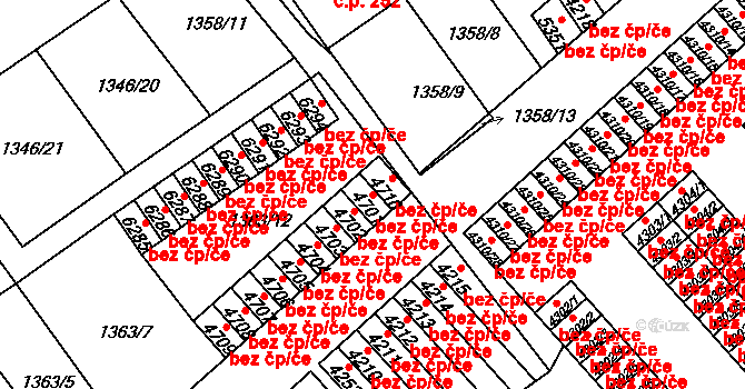 Chrudim 38046245 na parcele st. 4701 v KÚ Chrudim, Katastrální mapa