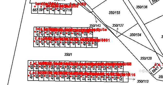 Černčice 42628245 na parcele st. 490 v KÚ Černčice u Loun, Katastrální mapa