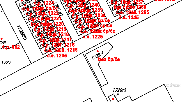 Kopřivnice 44856245 na parcele st. 1729/4 v KÚ Kopřivnice, Katastrální mapa