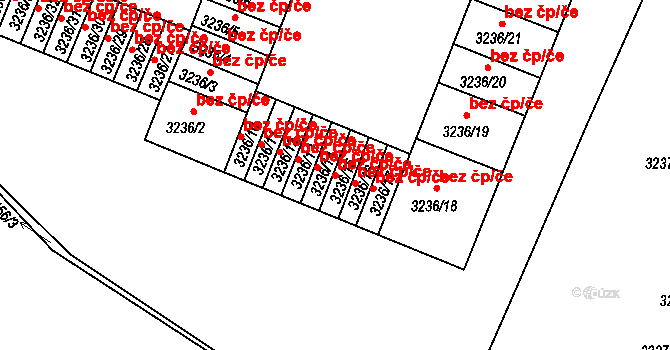 Chomutov 45035245 na parcele st. 3236/15 v KÚ Chomutov II, Katastrální mapa
