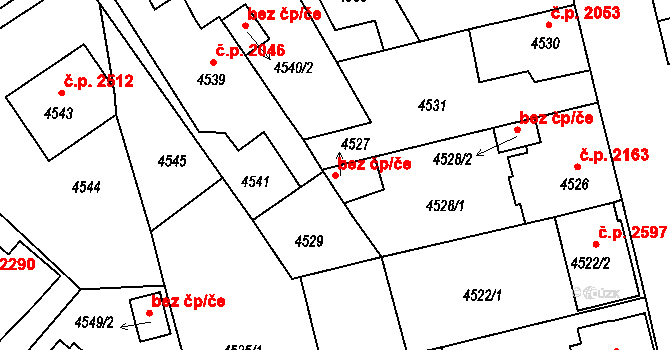 Tábor 47460245 na parcele st. 4527 v KÚ Tábor, Katastrální mapa