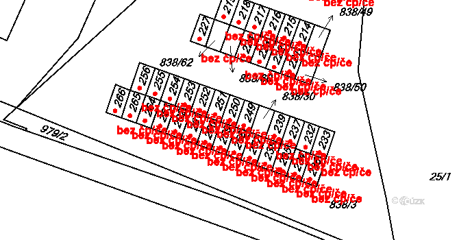 Rychnov nad Kněžnou 48953245 na parcele st. 250 v KÚ Dlouhá Ves u Rychnova nad Kněžnou, Katastrální mapa