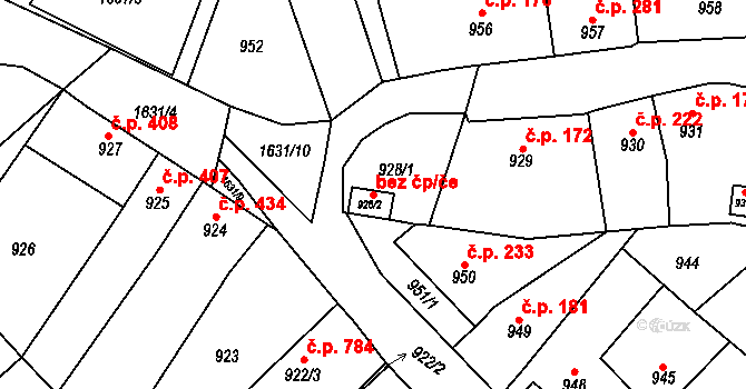 Drnovice 95181245 na parcele st. 928/2 v KÚ Drnovice u Vyškova, Katastrální mapa