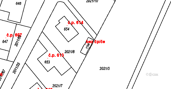 Rtyně v Podkrkonoší 118418246 na parcele st. 1704 v KÚ Rtyně v Podkrkonoší, Katastrální mapa