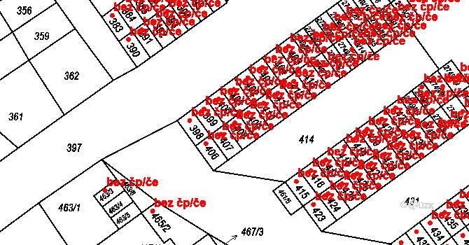 Břeclav 40756246 na parcele st. 408 v KÚ Poštorná, Katastrální mapa