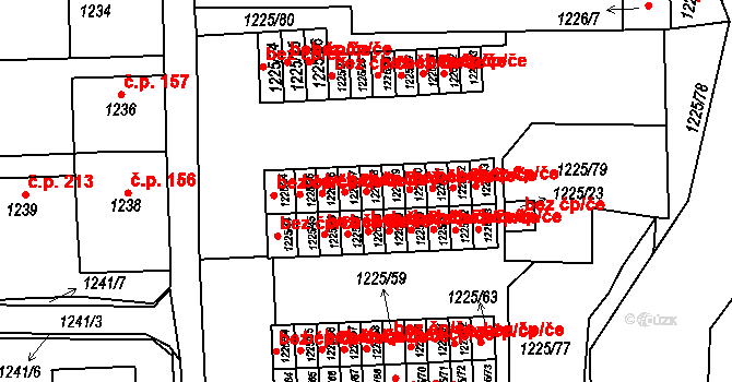 Suchdol nad Lužnicí 40982246 na parcele st. 1225/38 v KÚ Suchdol nad Lužnicí, Katastrální mapa