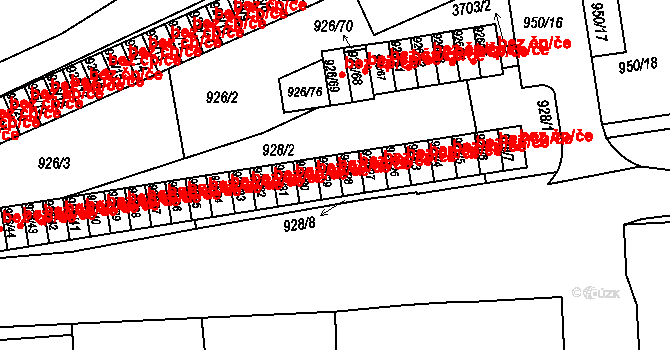 Holešov 47584246 na parcele st. 926/29 v KÚ Holešov, Katastrální mapa
