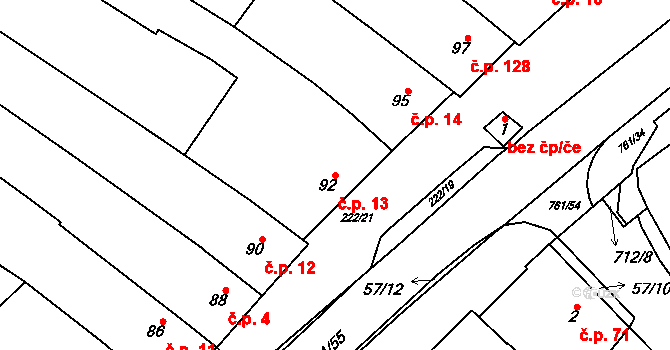 Zarazice 13, Veselí nad Moravou na parcele st. 92 v KÚ Zarazice, Katastrální mapa