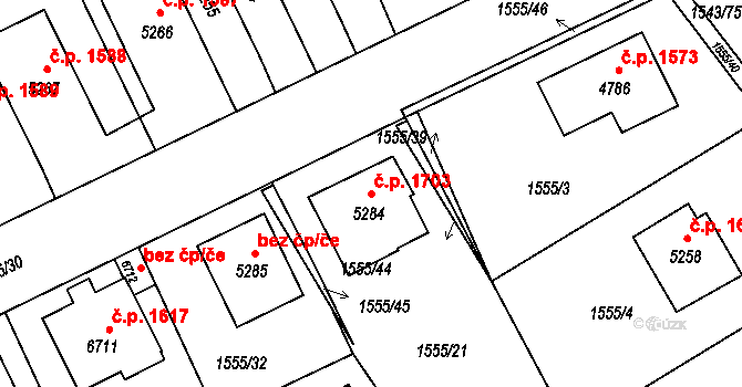 Beroun-Město 1703, Beroun na parcele st. 5284 v KÚ Beroun, Katastrální mapa