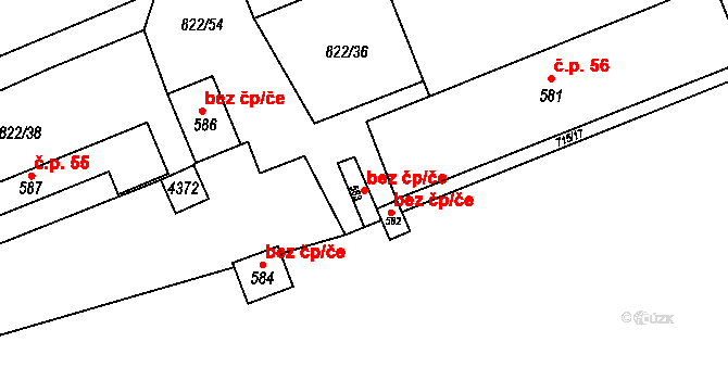 Litomyšl 41870247 na parcele st. 583 v KÚ Nová Ves u Litomyšle, Katastrální mapa