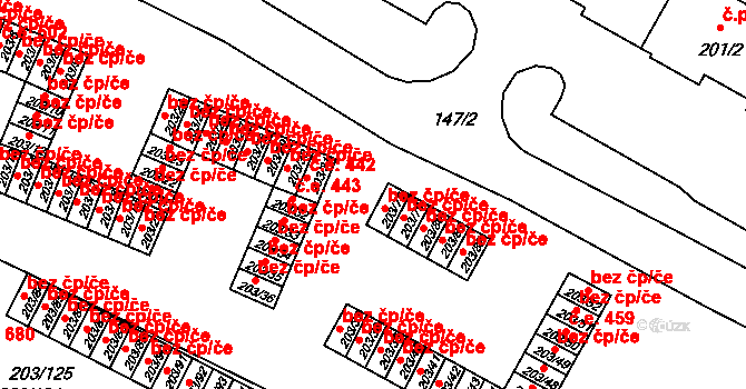 Tachov 44074247 na parcele st. 203/78 v KÚ Tachov, Katastrální mapa