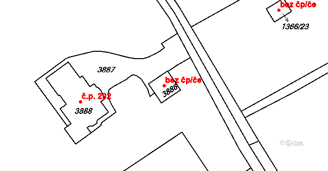 Třanovice 48443247 na parcele st. 3886 v KÚ Třanovice, Katastrální mapa