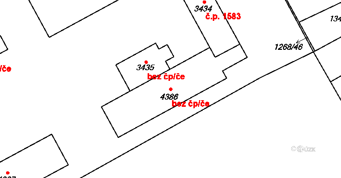 Šumperk 48993247 na parcele st. 4386 v KÚ Šumperk, Katastrální mapa