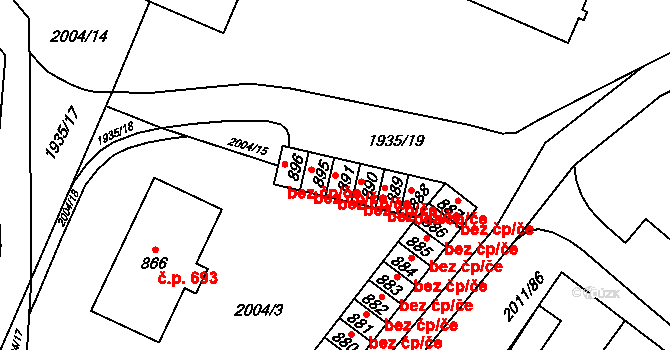 Rtyně v Podkrkonoší 49114247 na parcele st. 891 v KÚ Rtyně v Podkrkonoší, Katastrální mapa