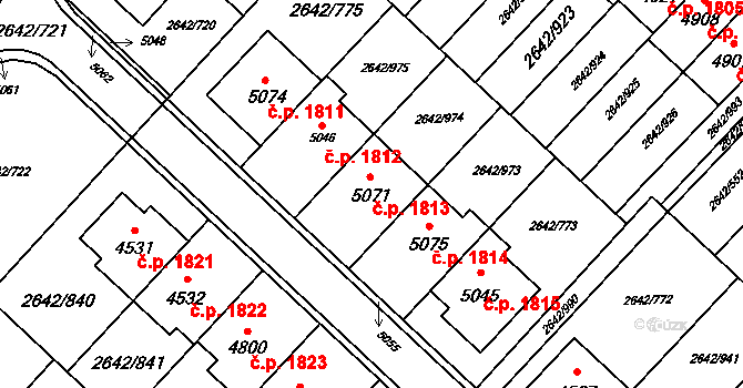 Kuřim 1813 na parcele st. 5071 v KÚ Kuřim, Katastrální mapa