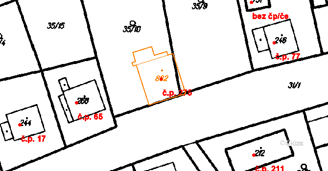 Ruprechtov 275 na parcele st. 832 v KÚ Ruprechtov, Katastrální mapa