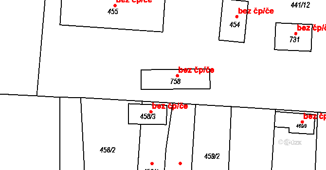 Český Brod 39860248 na parcele st. 758 v KÚ Liblice u Českého Brodu, Katastrální mapa