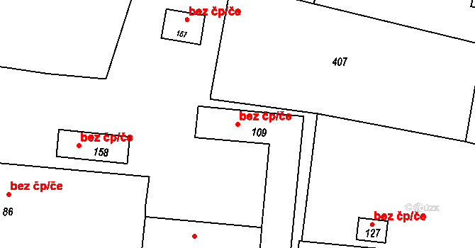 Plasy 41548248 na parcele st. 109 v KÚ Babina, Katastrální mapa