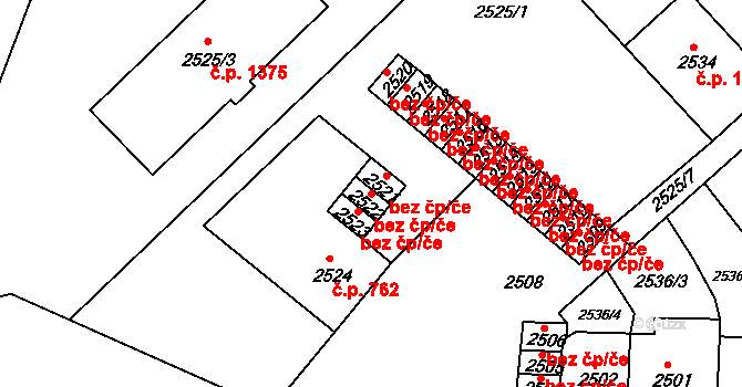 Ústí nad Labem 44719248 na parcele st. 2522 v KÚ Střekov, Katastrální mapa
