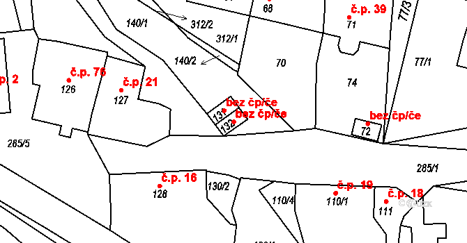 Králův Dvůr 44974248 na parcele st. 132 v KÚ Zahořany u Berouna, Katastrální mapa