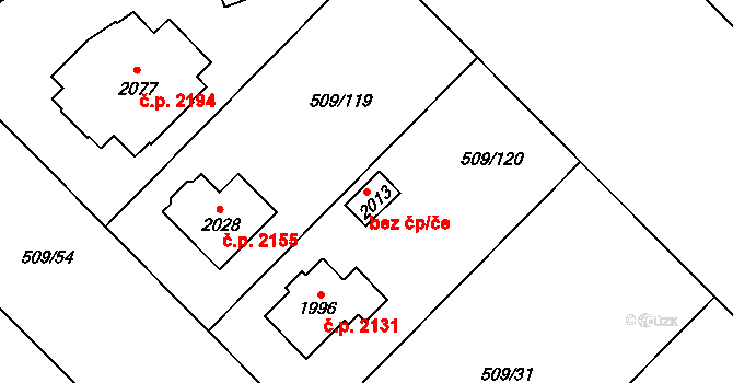 Nový Jičín 48405248 na parcele st. 2013 v KÚ Nový Jičín-Horní Předměstí, Katastrální mapa