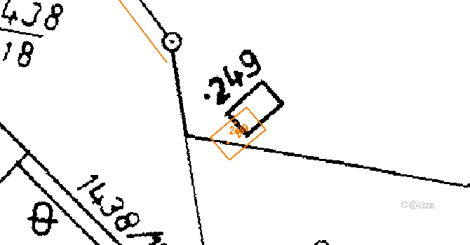 Skály 121602249 na parcele st. 249 v KÚ Skály u Protivína, Katastrální mapa