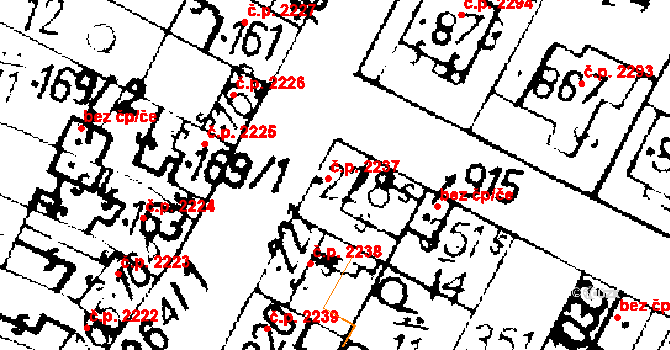 Podlusky 2237, Roudnice nad Labem na parcele st. 228 v KÚ Podlusky, Katastrální mapa