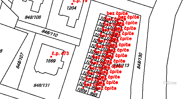 Vsetín 45665249 na parcele st. 1016 v KÚ Rokytnice u Vsetína, Katastrální mapa