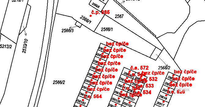 Litoměřice 47621249 na parcele st. 2561/45 v KÚ Litoměřice, Katastrální mapa